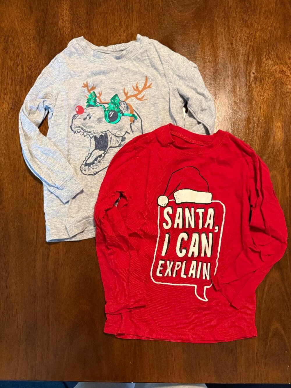 4T Boys Christmas Long Sleeve Tees